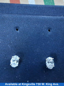 Double Stud Earrings - White Gold 14k (.585) 1.5 grams