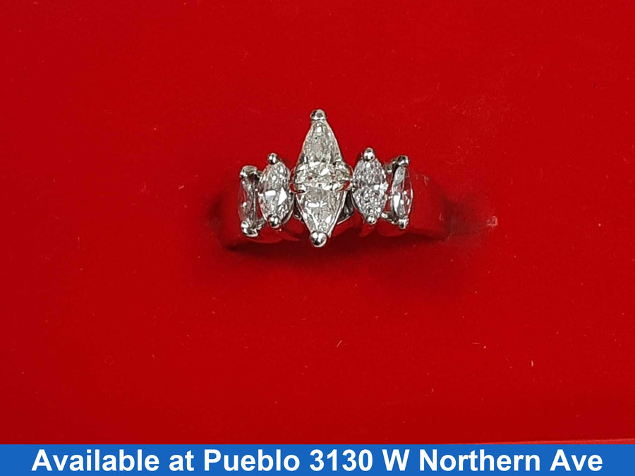 Women's Ring - White Gold 14k (.585) 4.5 grams Size 20