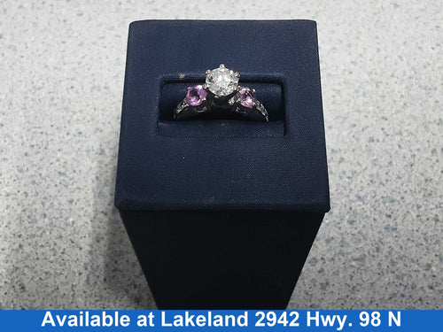 Ring - Wedding Set - White Gold 14k (.585) 4.6 grams Size 7