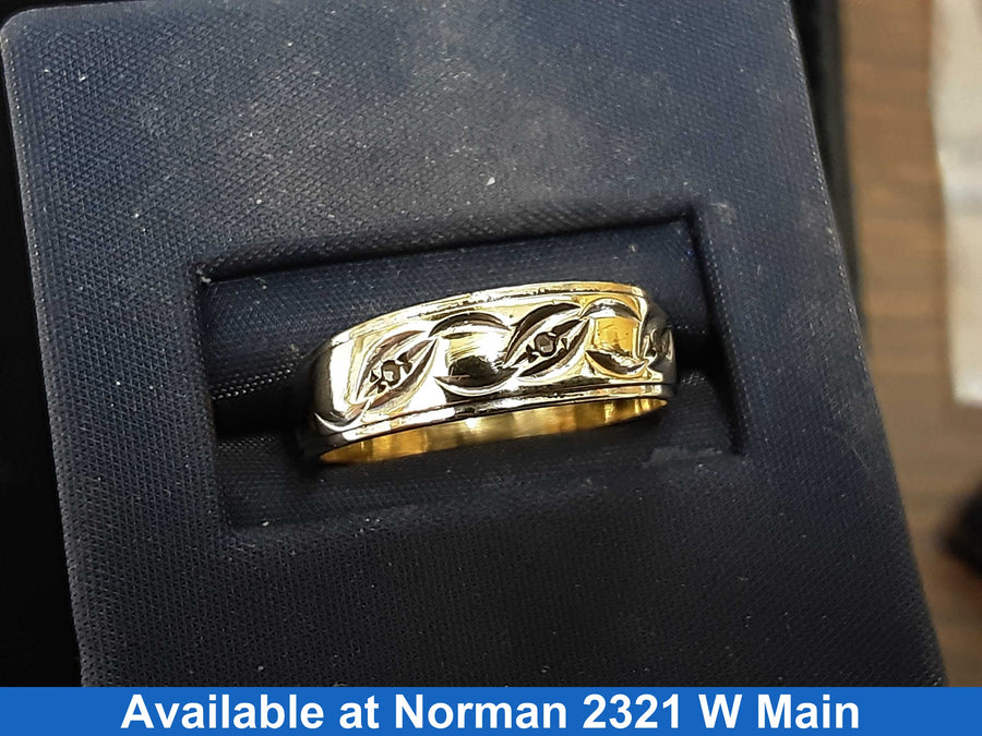 Ring - Wedding Band - Yellow Gold 10k (.417) 2.4 grams Size 7.5