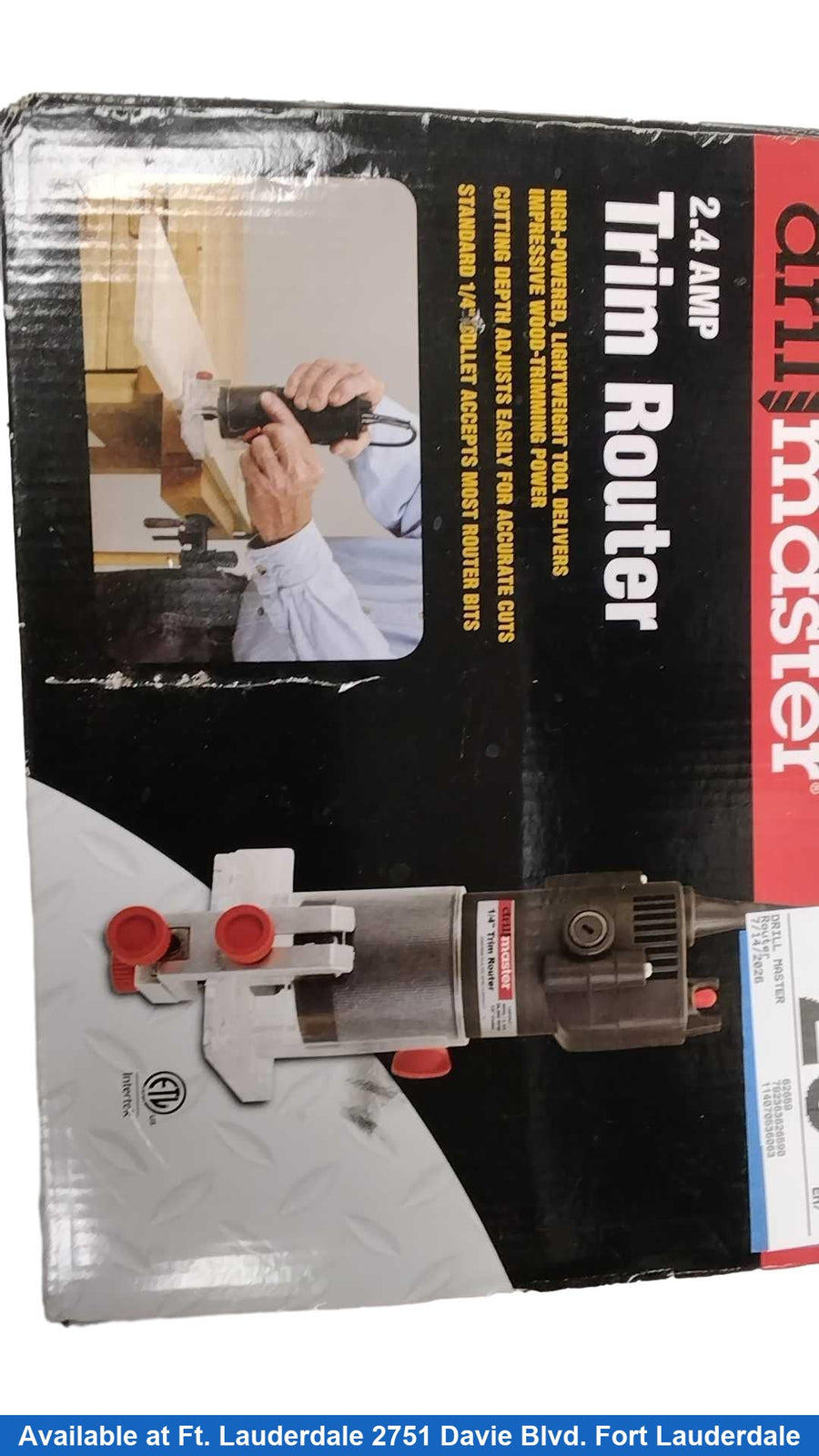 Drill Master 62659 Black Corded Router