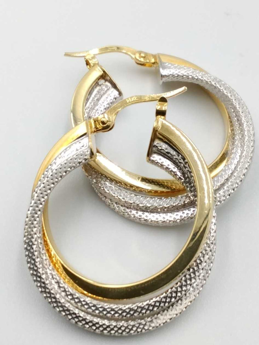 Hoop Earrings - Yellow Gold 14k (.585) 3.4 grams
