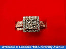 Ring - Engagement Set - White Gold 14k (.585) 7.5 grams Size 4.5
