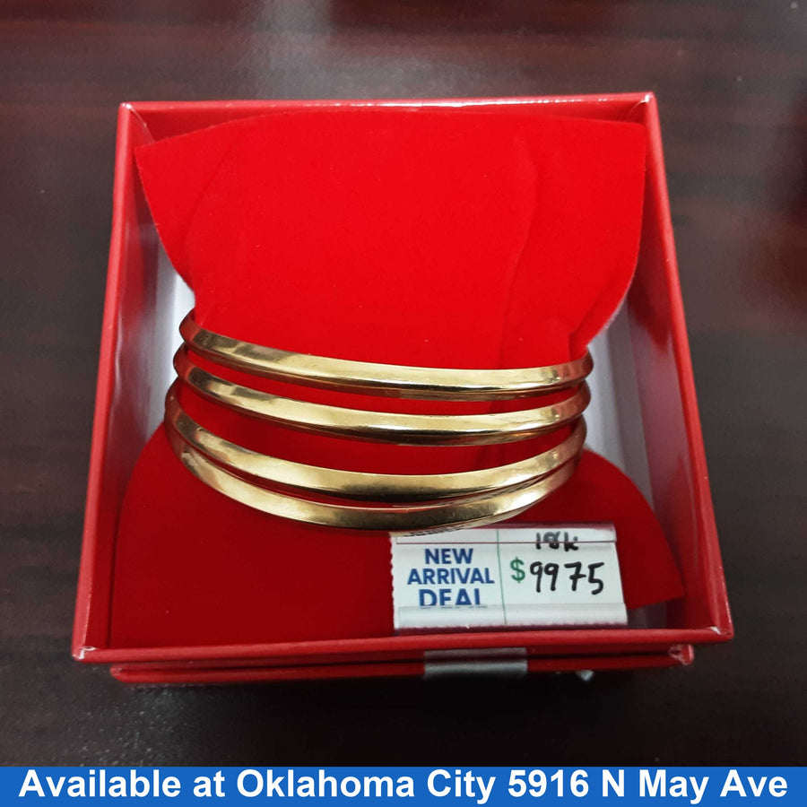 Bangle Bracelet - Yellow Gold 18k (.750) 55.3 grams 7 inch