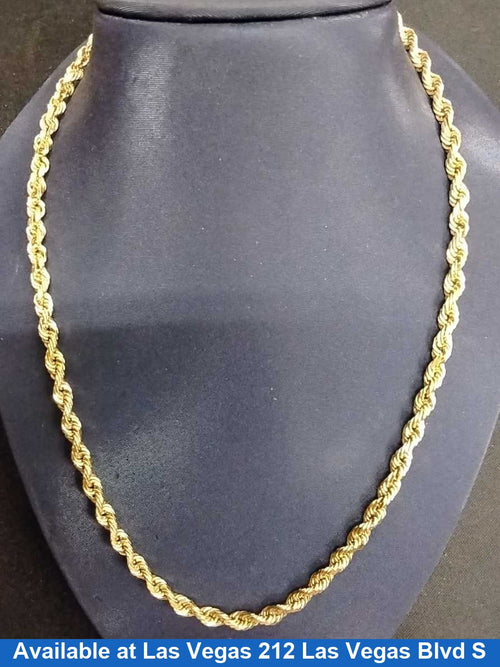 Rope Chain - Yellow Gold 14k (.585) 30.4 grams 18 inch