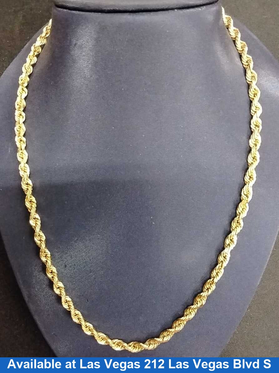 Rope Chain - Yellow Gold 14k (.585) 30.4 grams 18 inch