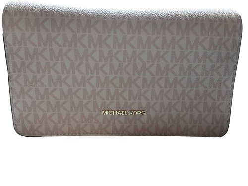 Michael Kors Jet Set Medium Signature Logo Pink Purse / Handbag