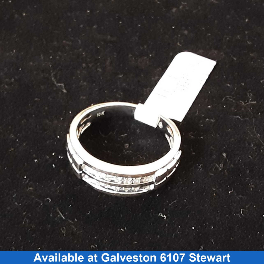 Ring - Wedding Band - White Gold 10k (.417) 4.9 grams Size 10