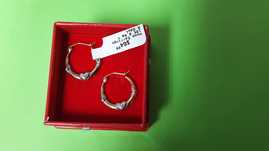 Hoop Earrings - Yellow Gold 10k (.417) 0.6 grams