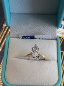 Women's Ring - Solitaire - Yellow Gold 18k (.750) 3.3 grams Size 8