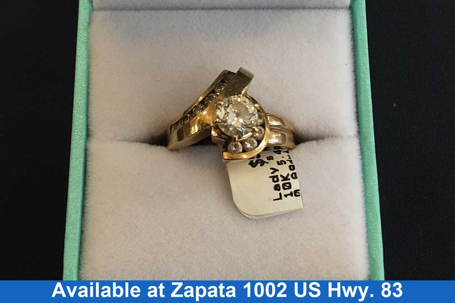 Women's Ring - Yellow Gold 10k (.417) 5.4 grams Size 8.5