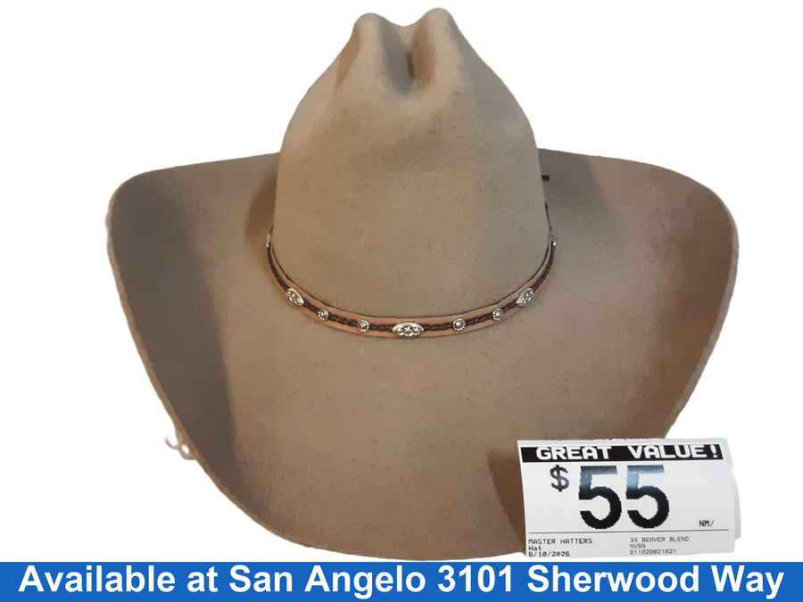 Master Hatters 3x Beaver Blend Beige / Tan Hat