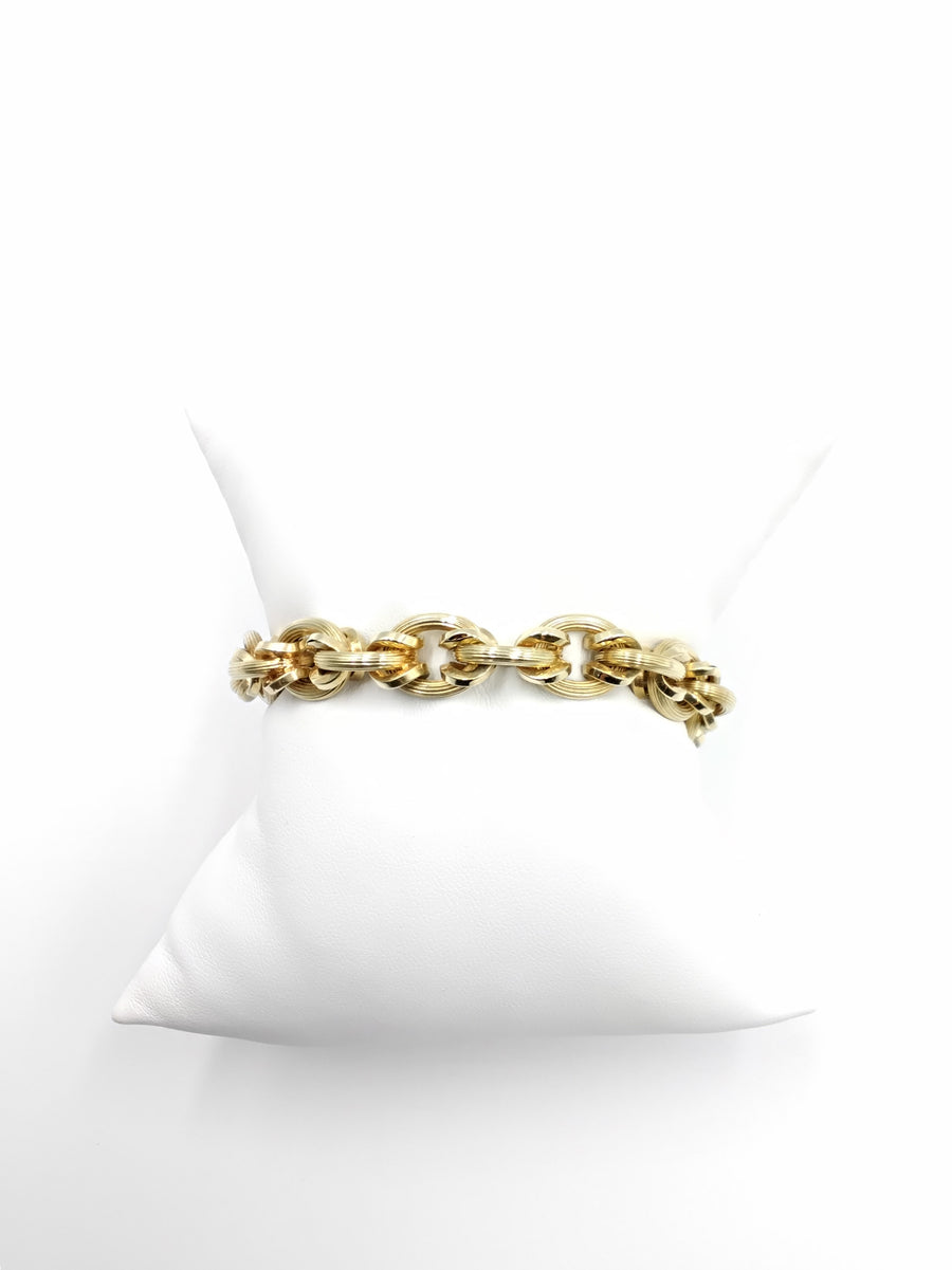 Link Bracelet - Yellow Gold 14k (.585) 17.8 grams 7 inch