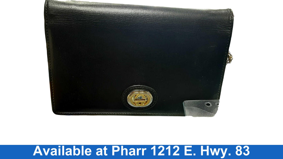 Gucci Gg Marmont Wallet On Chain Black Purse / Handbag