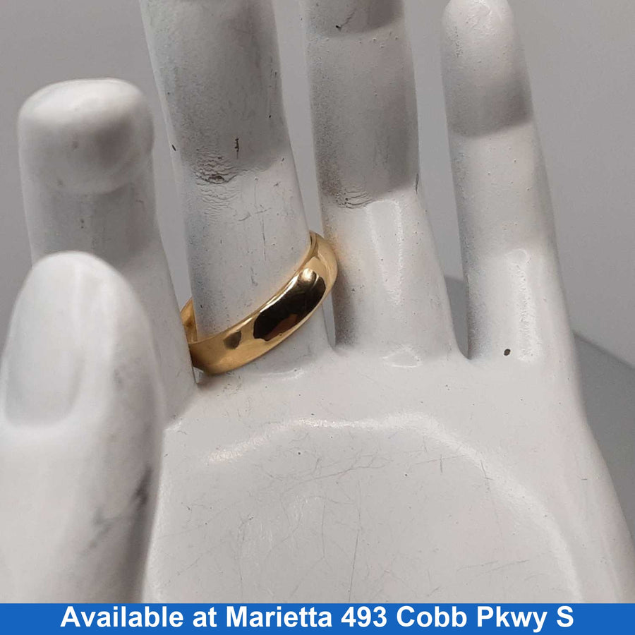 Ring - Wedding Band - Yellow Gold 18k (.750) 2.2 grams Size 10.5