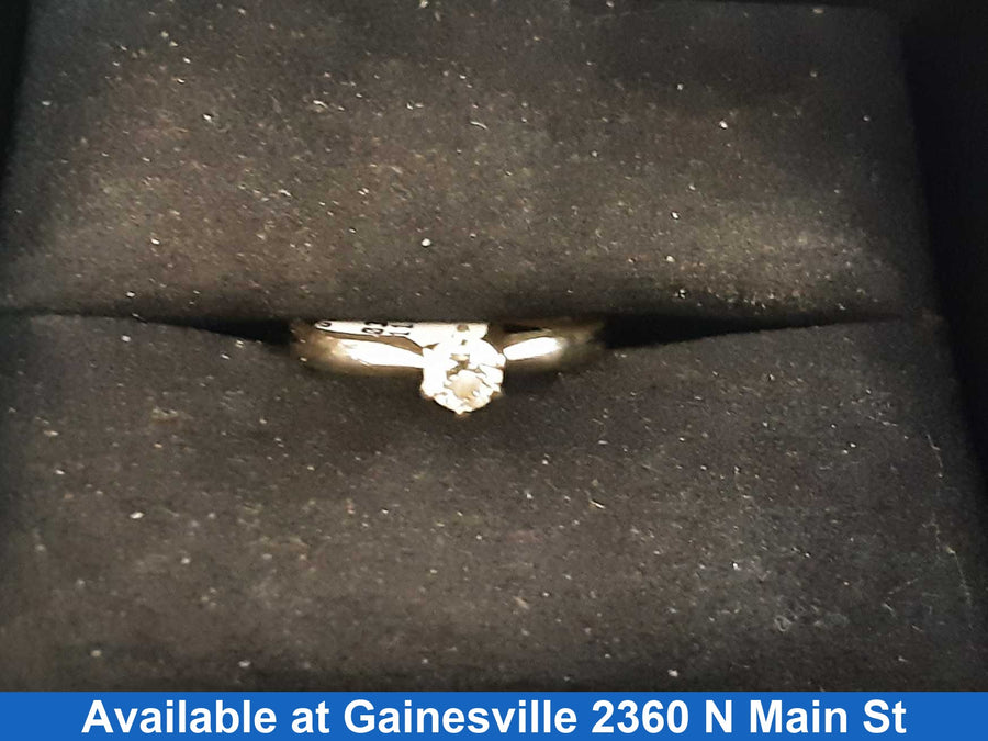 Women's Ring - Solitaire - White Gold 14k (.585) 1.8 grams Size 5