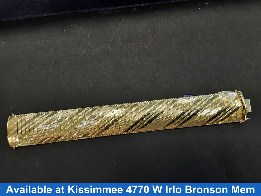 Herringbone Bracelet - Yellow Gold 14k (.585) 36.2 grams 7 inch