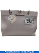 Salvatore Ferragamo Melike Leather Chain Shoulder Bag Beige / Tan Purse / Handbag