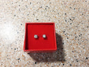 Double Stud Earrings White Gold 14K (.585) 1.4 grams