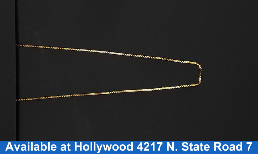 Box Chain - Yellow Gold 14k (.585) 9.8 grams 20 inch