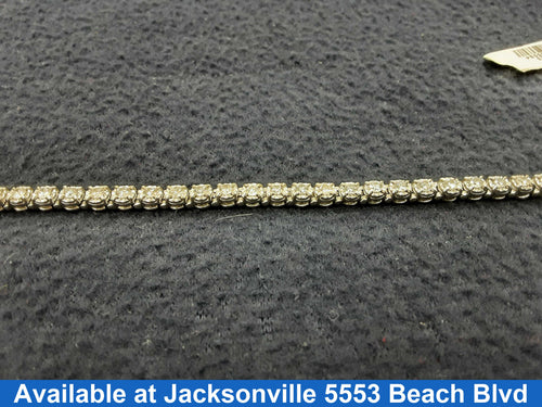 Tennis Bracelet - White Gold 10k (.417) 13 grams 7 inch