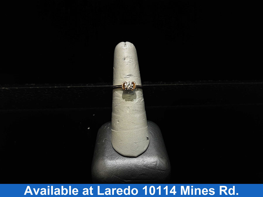 Women's Ring - Solitaire - Yellow Gold 14k (.585) 2 grams Size 7