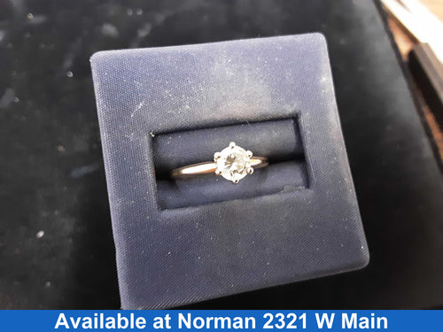 Women's Ring - Solitaire - Yellow Gold 14k (.585) 1.7 grams Size 5