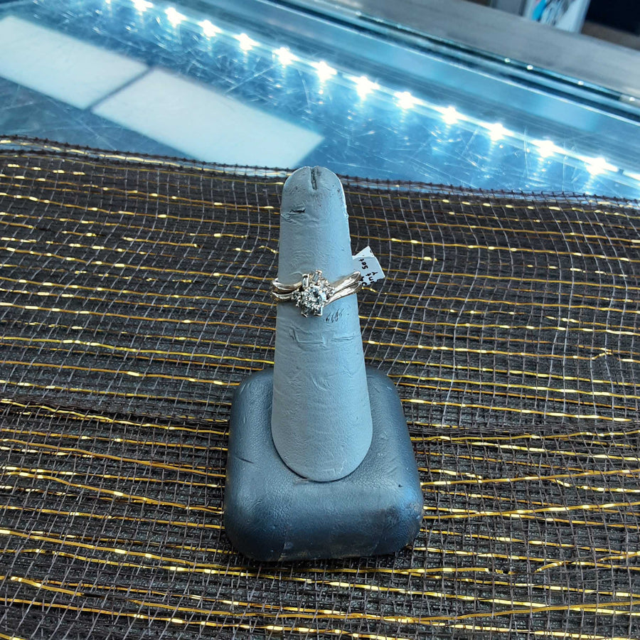 Ring - Engagement Set - Yellow Gold 14k (.585) 3.7 grams Size 6.5