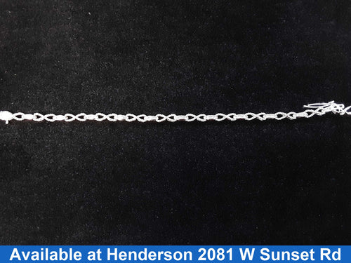Tennis Bracelet - White Gold 14k (.585) 8 grams 10 inch
