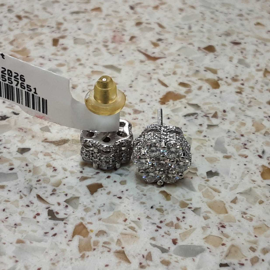 Double Stud Earring - Silver 3.4 grams