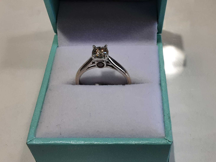 Ring - Engagement Set - White Gold 10k (.417) 2.3 grams Size 10.5