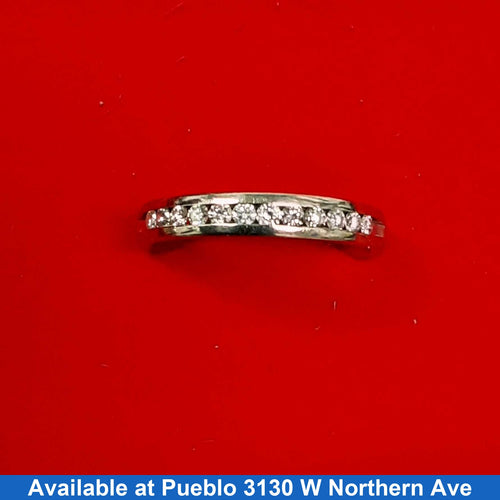 Ring - Channel Set - White Gold 14k (.585) 2.8 grams Size 7
