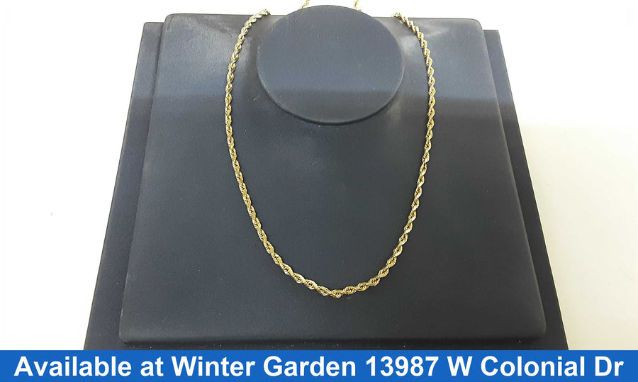 Rope Chain - Yellow Gold 14k (.585) 15.8 grams 23 inch