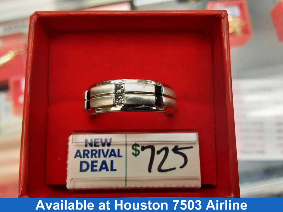 Ring - Wedding Band - White Gold 14k (.585) 6.2 grams Size 10