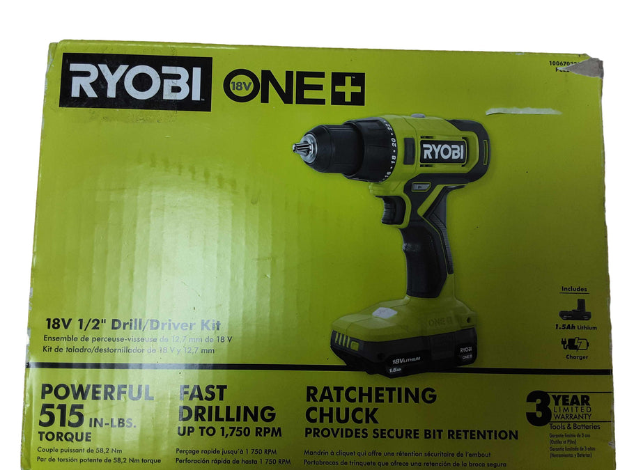 Ryobi 1006703281 Green Cordless Standard Drill