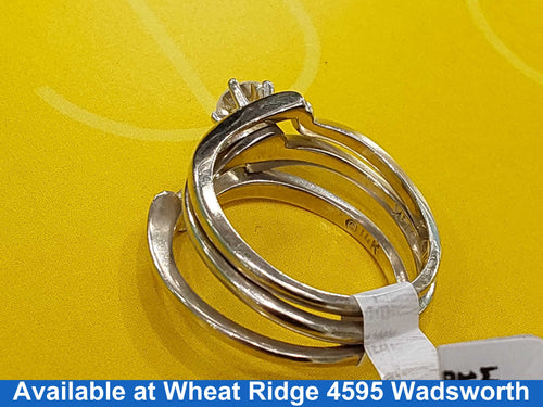 Ring - Wedding Set - White Gold 14k (.585) 4.5 grams Size 6.5