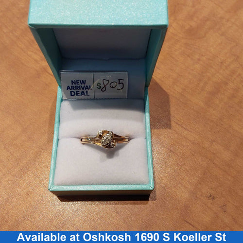 Ring - Wedding Set - Yellow Gold 14k (.585) 4.7 grams Size 8.5