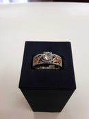 Ring - Wedding Set - White Gold 14k (.585) 6.3 grams Size 9