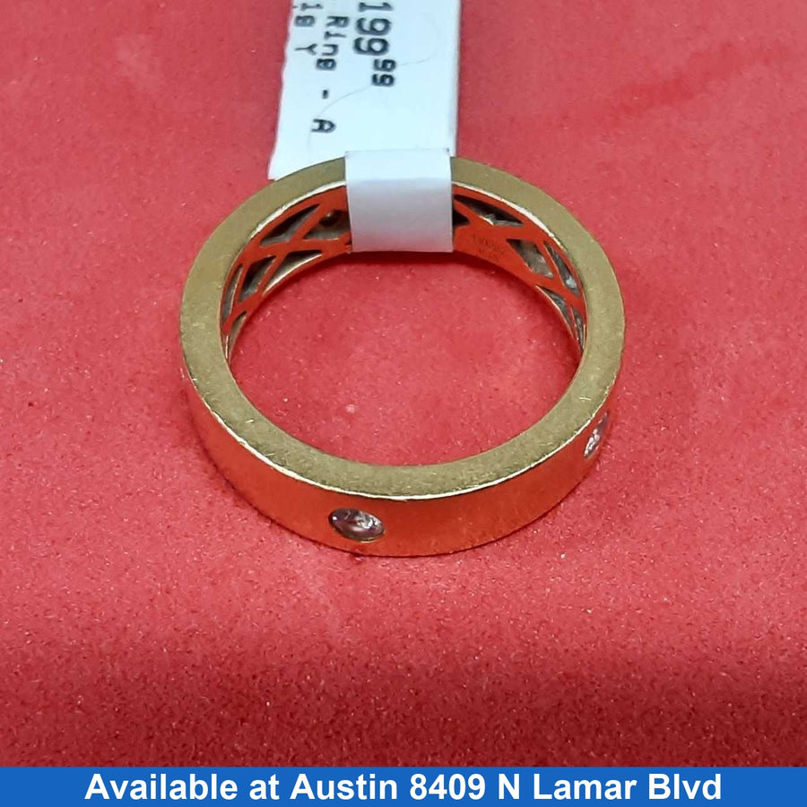 Women's Ring - Anniversary - Yellow Gold 18k (.750) 6.1 grams Size 7