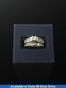 Ring - Wedding Set - White Gold 14k (.585) 7.9 grams Size 7
