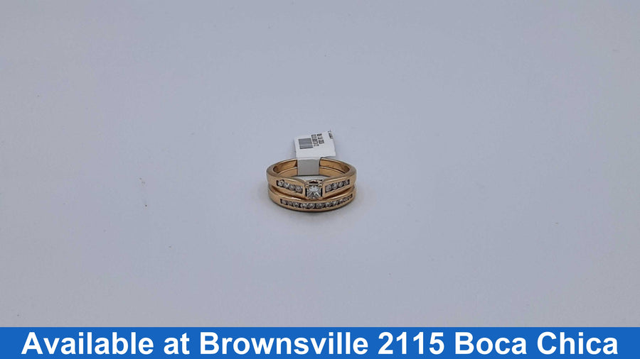 Ring - Engagement Set - Yellow Gold 14k (.585) 5.9 grams Size 20