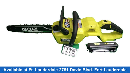 Ryobi Ry405010vnm Green Cordless Chain Saw