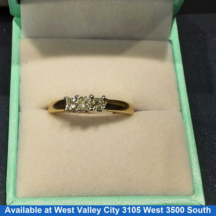 Ring - Engagement Set - Yellow Gold 14k (.585) 3.7 grams Size 20