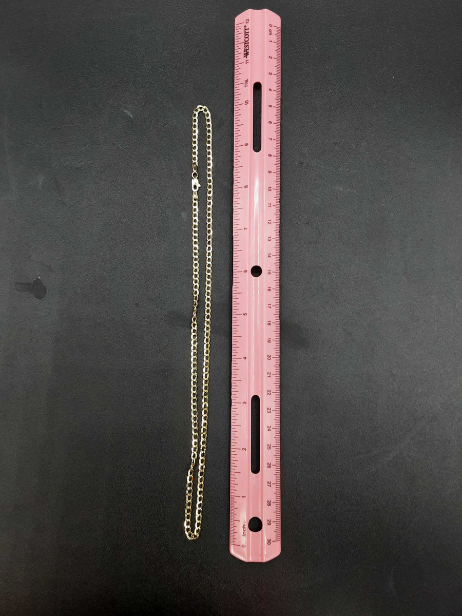 Cuban Link Chain - Yellow Gold 10k (.417) 4 grams 18 inch