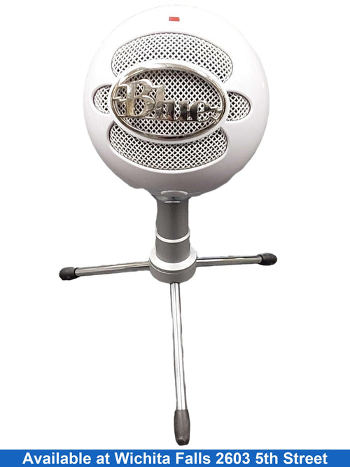Blue Snowball White Corded Microphone