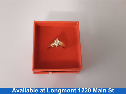 Women's Ring - Solitaire - Yellow Gold 14k (.585) 3.5 grams Size 6.5
