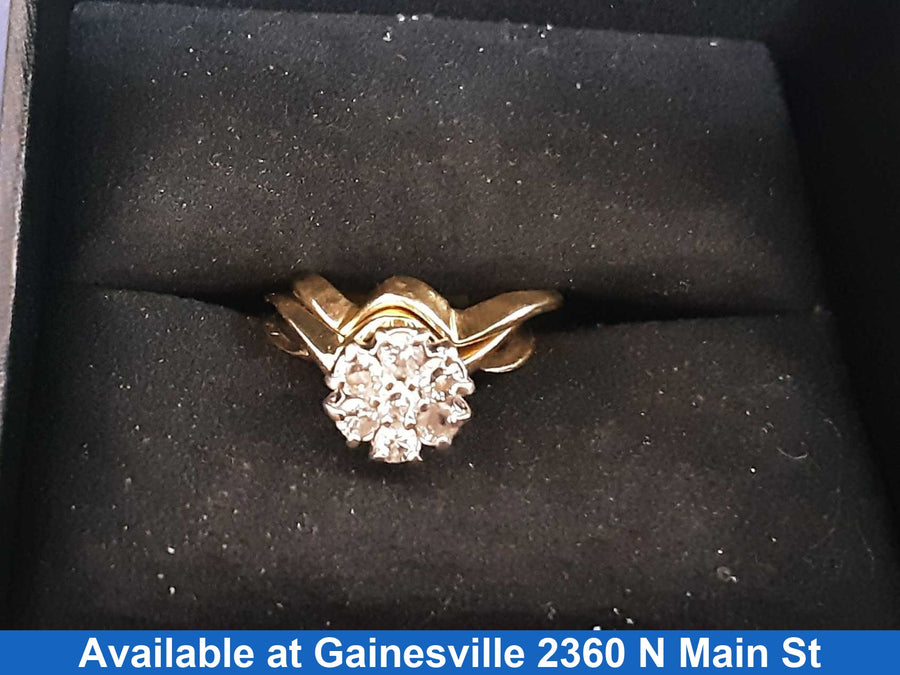 Ring - Engagement Set - Yellow Gold 14k (.585) 4 grams Size 6.5