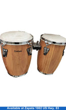 Zenison Double Conga Drums Brown Drum Set