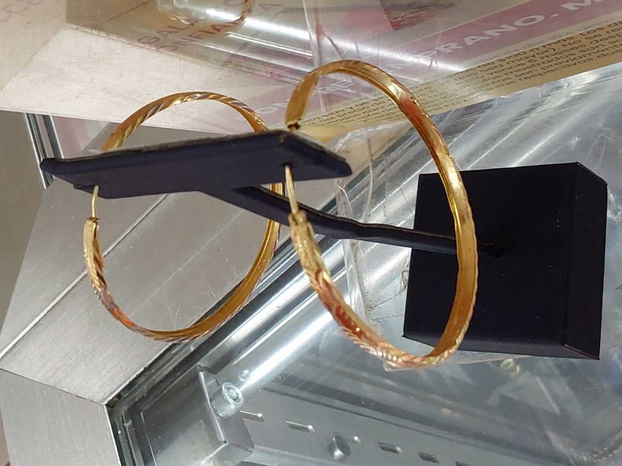 Bangle Earrings - Tricolor Gold 14k (.585) 3.7 grams