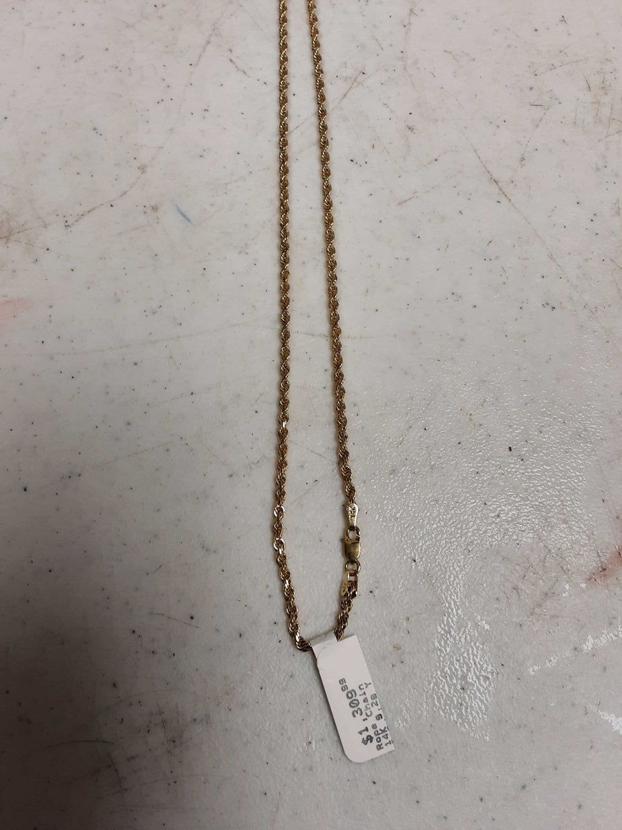 Rope Chain - Yellow Gold 14k (.585) 9.2 grams 20 inch